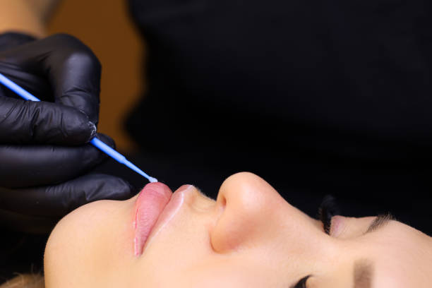 istock permanent lip makeup for a young girl model 1340766710