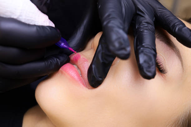 istock permanent lip makeup for a young girl model 1340768401