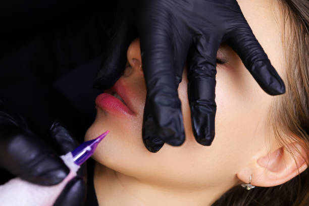 istock permanent lip makeup for a young girl model 1340768504