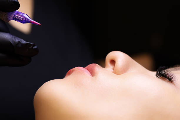 istock permanent lip makeup for a young girl model 1340768578