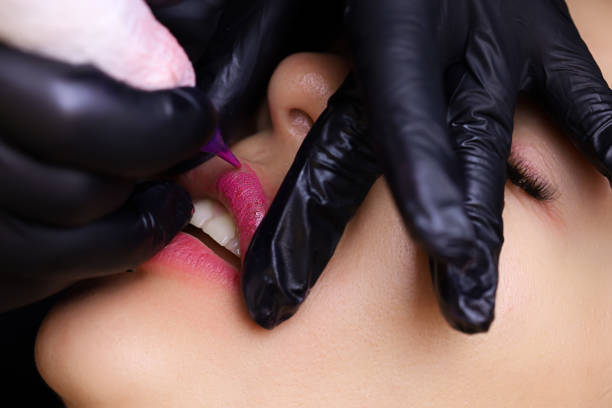 istock permanent lip makeup for a young girl model 1340768630