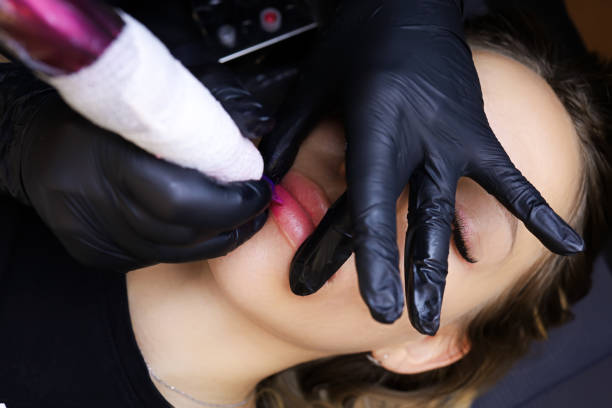 istock permanent lip makeup for a young girl model 1340770328