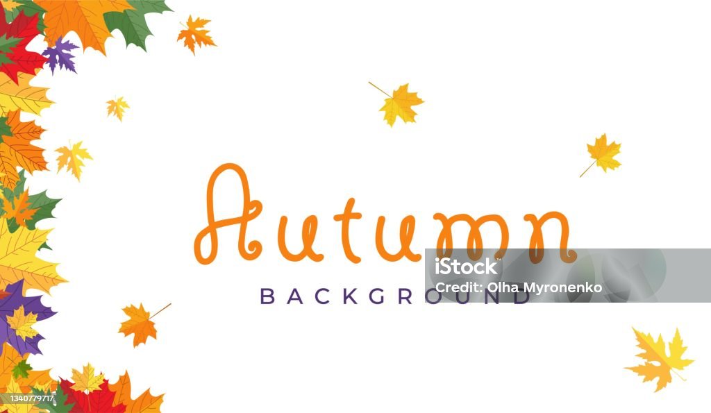 Fall Abstract White Background Autumn Falling Leaves On White Background Stock Illustration - Download ...