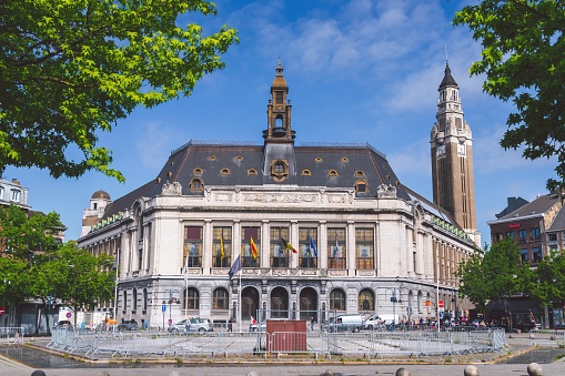 Charleroi, Berlgium - June 2021: The Town Hall