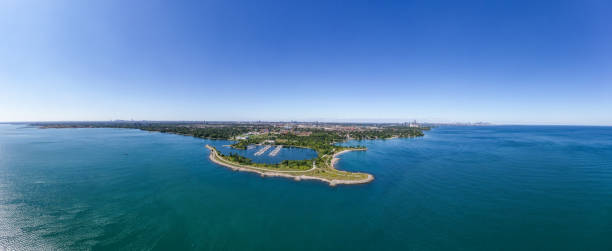 istock Aerial Colonel Samuel Smith Park and Toronto Cityview, Etobicoke, Canada 1340786596