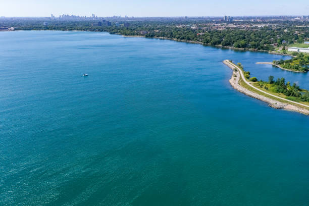 istock Aerial Colonel Samuel Smith Park and Toronto Cityview, Etobicoke, Canada 1340786656