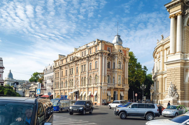 Odessa, Ukraine, September 24, 2019: Historical architecture of Odessa Navrotsky House
