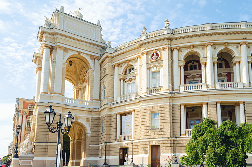 Odessa, Ukraine, September 24, 2019: Odessa State Academic Opera and Ballet Theater.