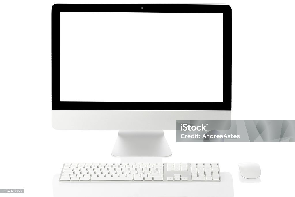 Moderno computador de secretária - Royalty-free Aprender Foto de stock