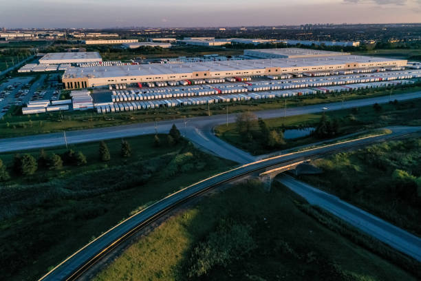 istock Canadian Pacific Railway Vaughan Intermodal Terminal in, Kleinburg, Canada 1340795455