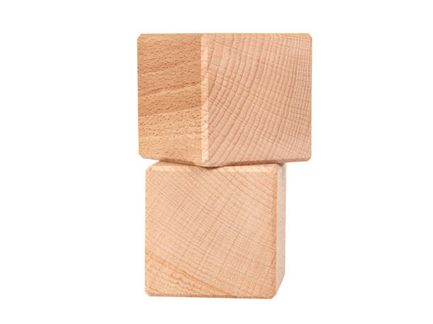 istock Wooden cubes for creative isolated on the white background 1340798173