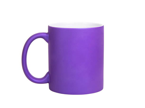 istock Violet matt cup ceramic isolated on the white background 1340798330
