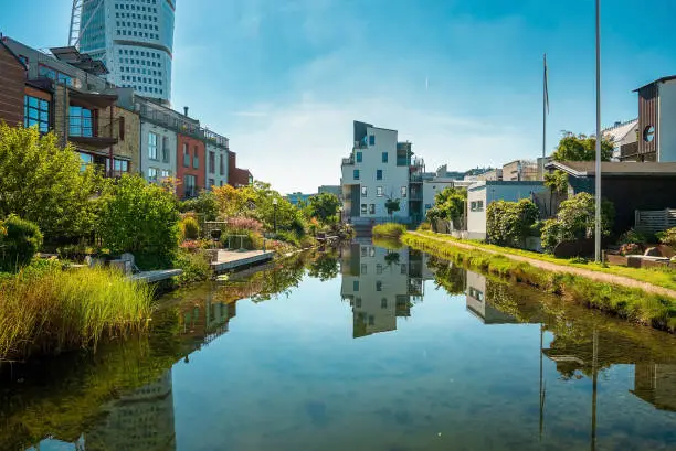 Photo of Modern Architecture in Vastra Hamnen, Malmo, Sweden.