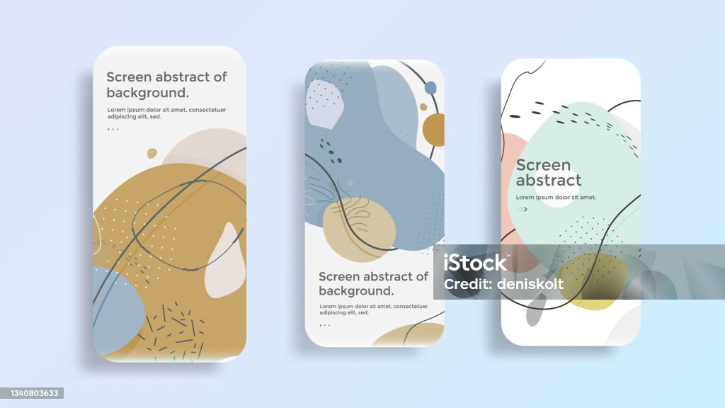 Display Mobile Pattern Mobile Screen Display Abstract Organic Pattern Stock Illustration ...