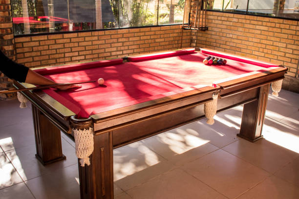 istock billiard balls on table in game room 1340804793
