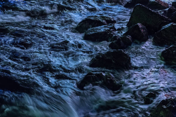 istock Waves on the night sea 1340808114