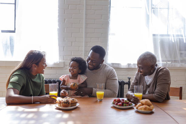 istock Multi-generation family enjoying breakfast together 1340809286