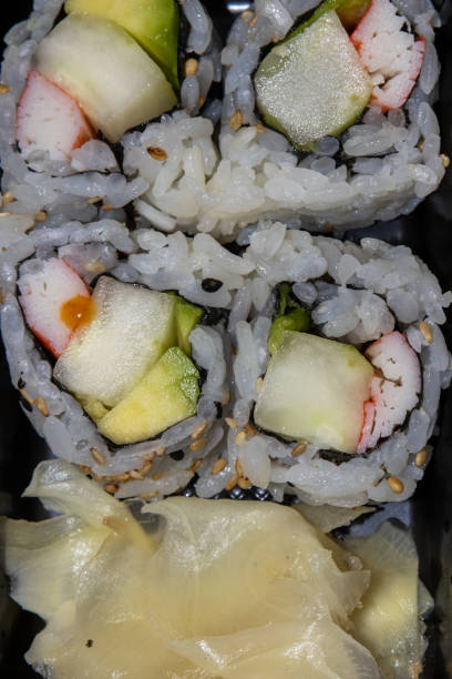 istock Close Up of Crab Roll with Ginger 1340811510