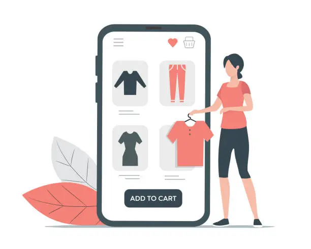 Vector illustration of Online shopping