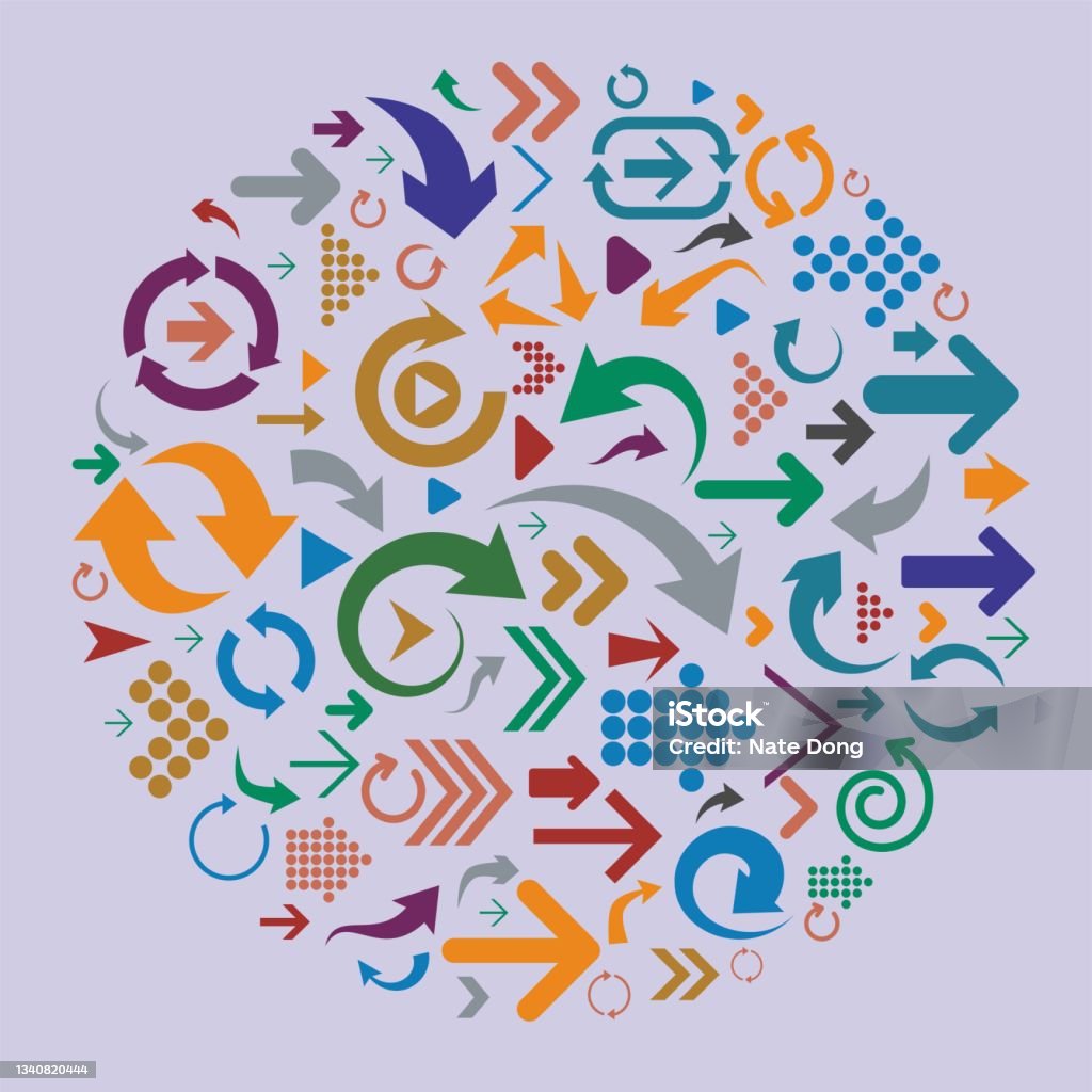 Creative Vector Designs For Arrow Signs Stock Illustration - Download ...