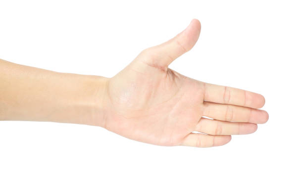 istock Left-hand gesture and male hand sign 1340823155