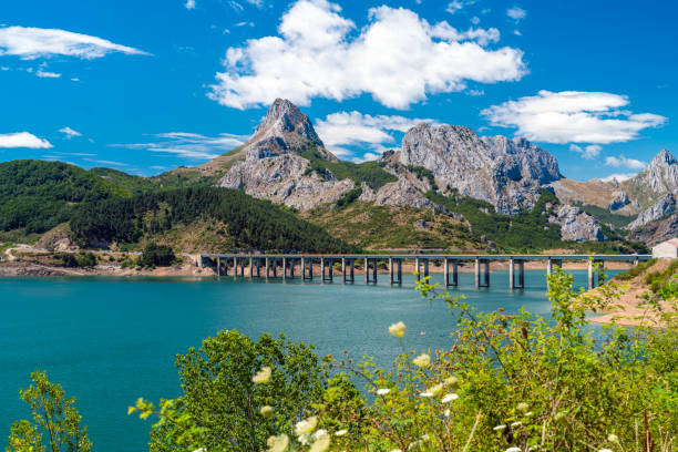 istock Reservoir And Mountains In Riano, Spain 1340824842