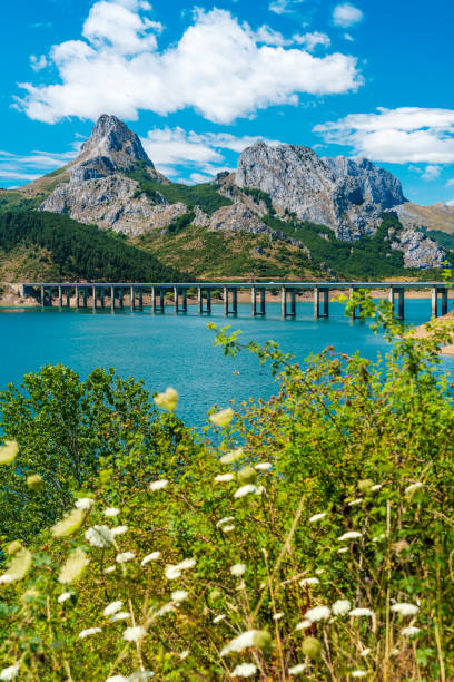 istock Reservoir And Mountains In Riano, Spain 1340824844
