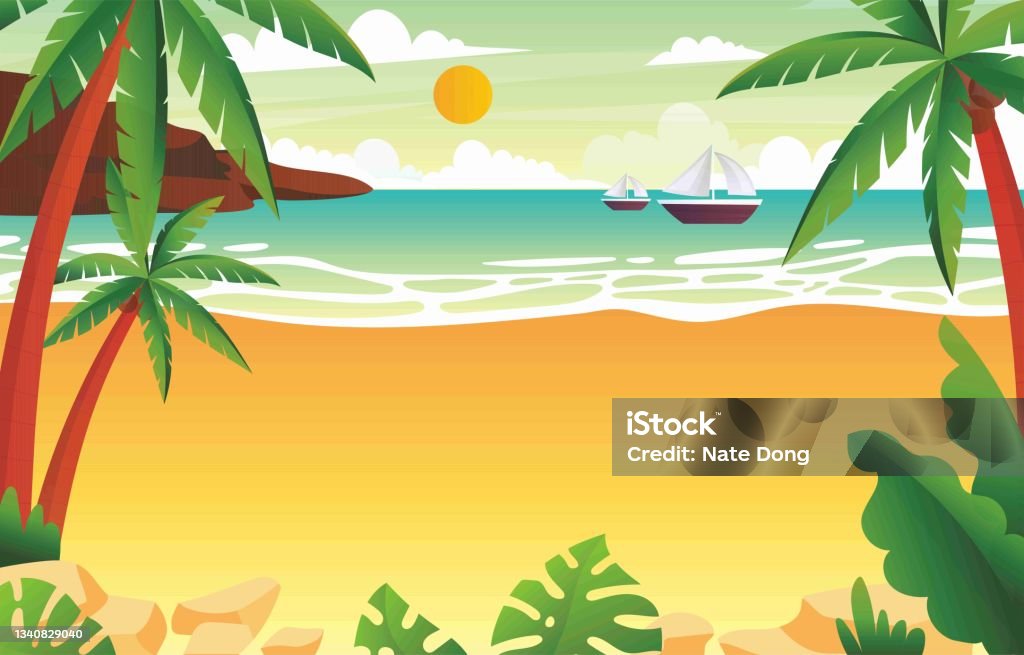 Sandy Vector Creative Vector Illustrations For Sandy Beach Stock Illustration ...