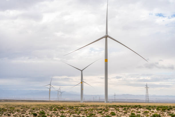 istock Wind turbines on the pasture 1340829243