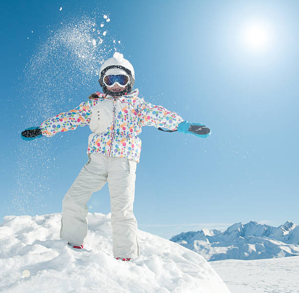 ハッピーな冬のバケーション - apres ski copy space happiness smiling ストックフォトと画像