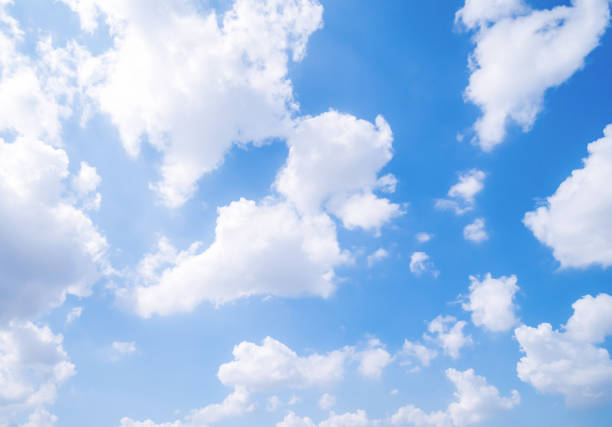 istock Panoramic view of clear blue sky and clouds, clouds with background. 1340834604