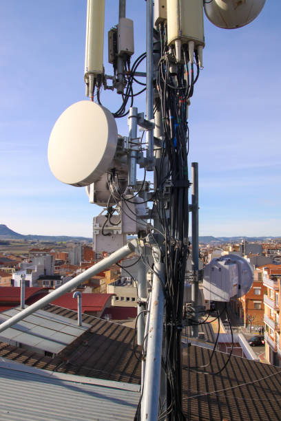 istock Telecom tower with antennas of mobile signal 1340836341