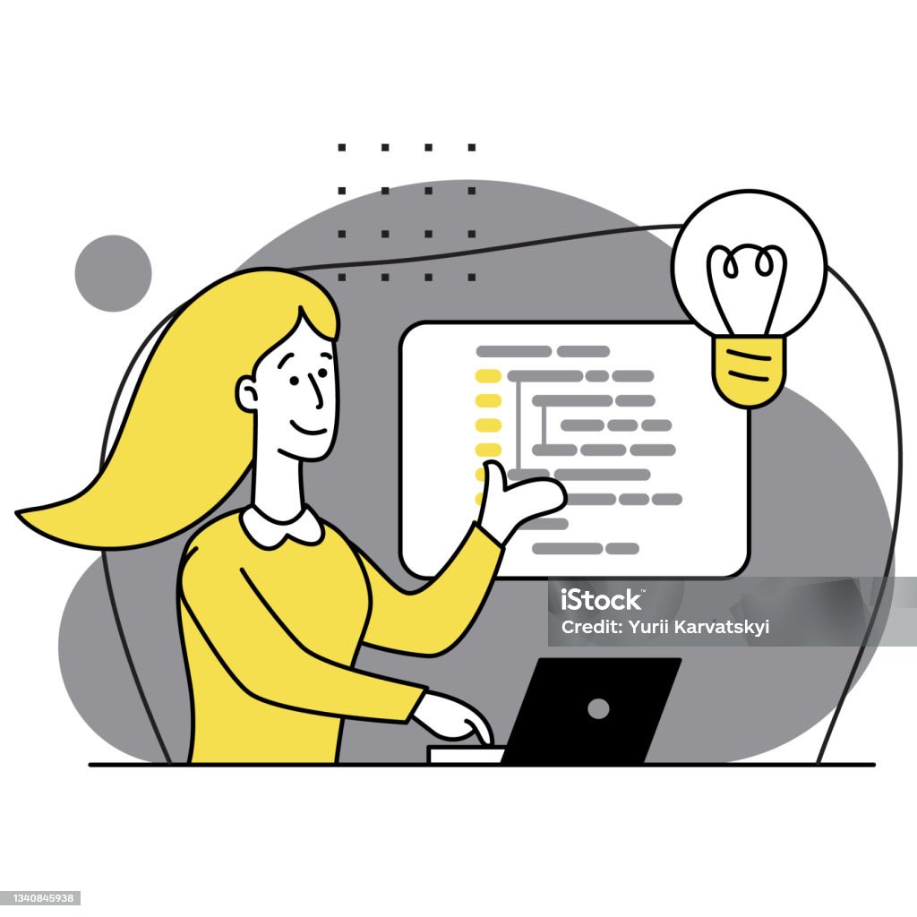 Concept Of Script Coding Programming A Programming Language Programmer ...