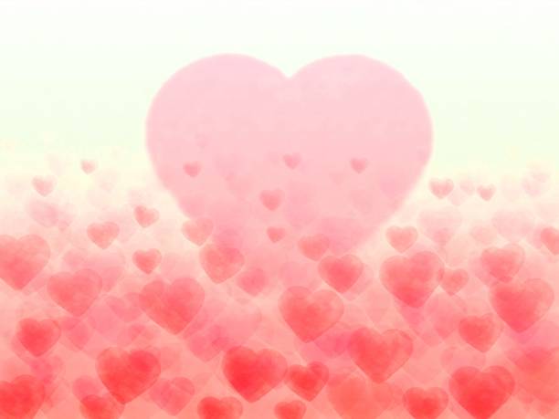 istock Watercolor illustration of red hearts, large and small 1340848800