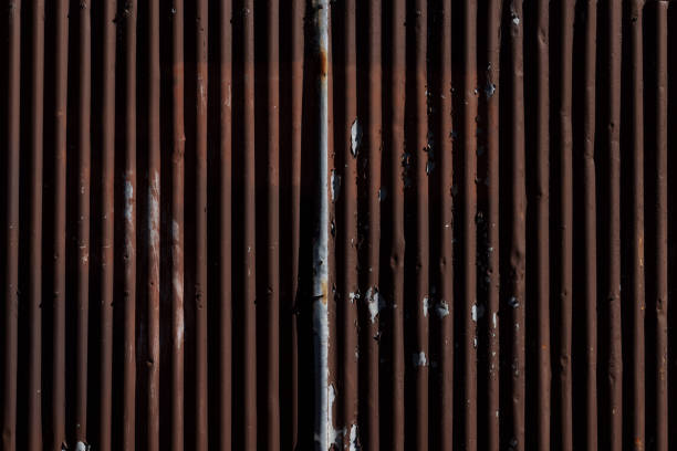 Corrugated iron fence detail