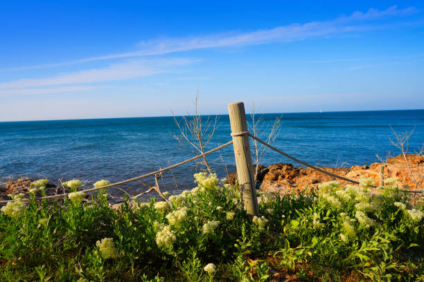 Denia beach of Las Rotas in Alicante Spain