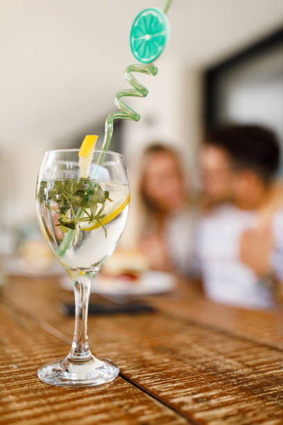 istock Close up of fresh cocktail on the table. 1340853422