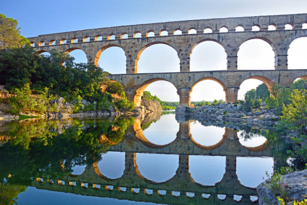 istock Pont du Gard over river Gardon, France 1340856126