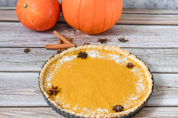 istock Delicious homemade American pumpkin pie 1340858510