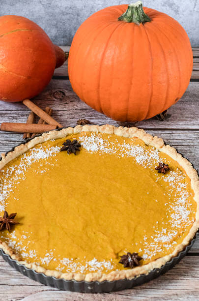 istock Delicious homemade American pumpkin pie 1340858514