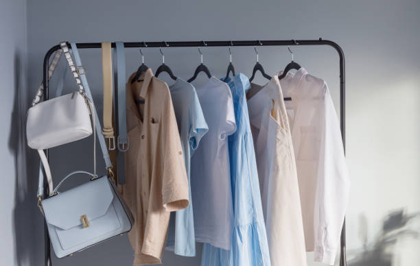 istock light colored womens summer clothes on  hanger 1340858559