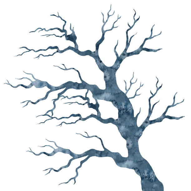 istock Tree Gloomy Dark Halloween Magic Holiday Watercolor Witchcraft Night Ghost 1340861782