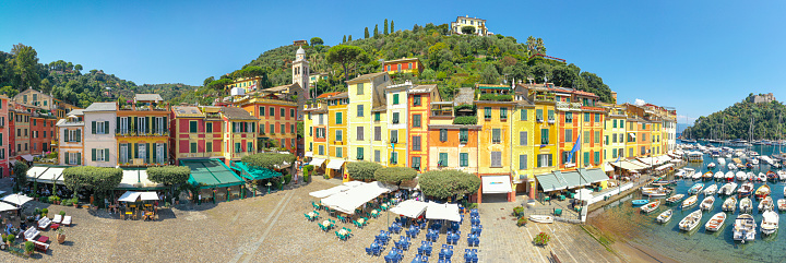 Liguria. The town of Portofino. Italy mediterranean coast.