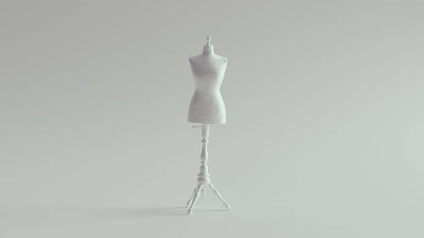 judy dressmakers kleid form mannequin pure white - artists figure stock-fotos und bilder