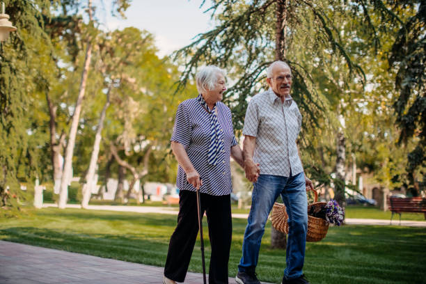 istock Old senior couple having picnic 1340870839