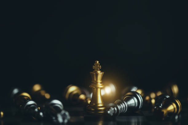istock Chess game. Business, competition, strategy, leadership and success concept. 1340870989