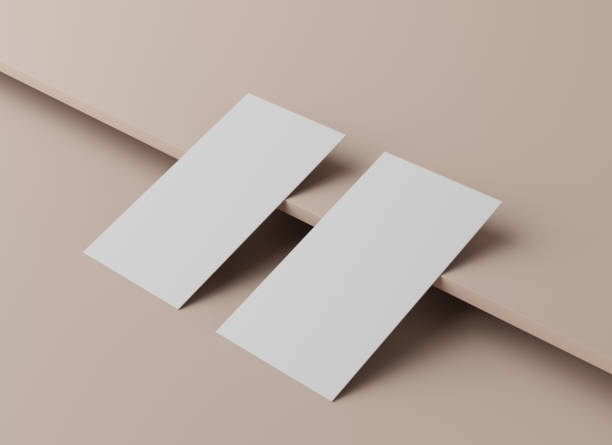 istock Blank business card, postcard with soft shadows. 3d render 1340871039