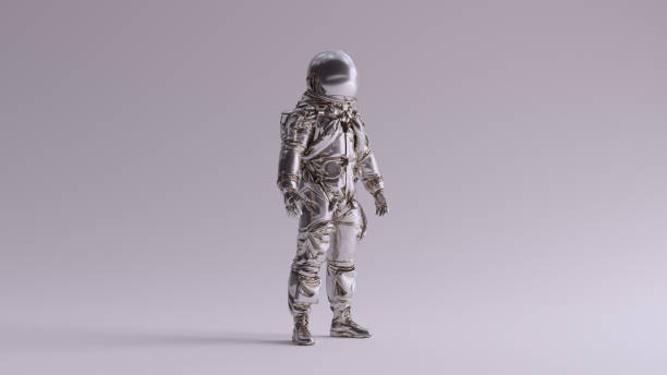 istock Silver Spaceman Astronaut Cosmonaut Ace Style 1340872755