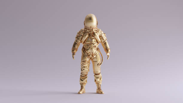 istock Gold Spaceman Astronaut Cosmonaut Ace Style 1340872758