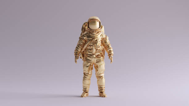 istock Gold Spaceman Astronaut Cosmonaut Traditional Style 1340872767